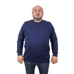 MOC GRANDE Starbattal Büyük Beden Sweatshirt Bisiklet Yaka Deri Arma 22703-2127