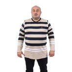 MOC GRANDE Starbattal Erkek Büyük Beden Tişört Çizgili 22145-548