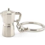 Moca Pot Şeklinde Kahve Sever Parlak Metal Anahtarlık KC098