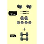 Mocca Style 20 Kg +(2 X 5 Kg) Dambıl Seti Ağırlık Ve Vücut Geliştirme Aleti 30 Kg