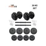 Mocca Style 32 Kg Ağırlık Seti Dambıl , Vücut Geliştirme Aleti ,halter Seti 30 Kg Plaka Ağırlığı