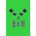 Moccastyle 45 Kg Ağırlık Seti 45 Kg Vücut Geliştirme Aleti Halter Seti (40 Kg Plaka Ağırlığı)