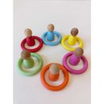 Moccotoys Peg Bebek ve Halka Renkli Insan Figürleri (Waldorf) 6 - Renk - Kahverengi