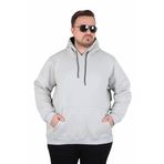 MocGrande Büyük Beden Erkek Basic Sweat Kapüşonlu 11700 GRI