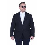 Mocgrande Erkek Büyük Beden 4 Drop Blazer Şönili Ceket 500602 SIYAH