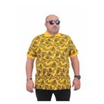 MocGrande Erkek Büyük Beden Polo Yaka Tişört Hawai 24455 SARI