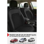 Mocha Taytüyü Oto Koltuk Kılıfı (Peugeot 206-207-208-306-307-407 Uyumlu) - Siyah