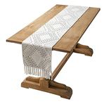 MOCOFO yıldızlararası pamuk jakarlı dokuma masa masa koşucusu çekmeceli havlu örtüsü siyah beyaz basit renk yatak örtüsü (beyaz, 35x150cm)