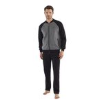 Mod Collection Boydan Fermuarlı Kışlık Erkek Eşofman Takım Siyah 2XL