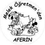 Mod Kaşe Kişiye Özel Aferin Öğretmen Kaşesi