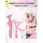 Moda 3 Parça Silikon Eyeliner Makyaj Seti Çok Fonksiyonlu Kullanım İmkanı Sunan Araçlar