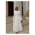 MODA AKSA 6023 ÇIKARTILABİLİR PELERİN TAKIM BEYAZ
