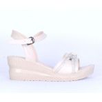 Moda Ayakkabı 149 Ortopedik Kadın 7cm Sandalet Ayakkabı - Krem