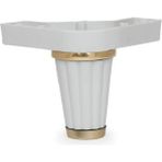 Moda Babil Koltuk ve Mobilya Ayağı (4 Adet) - 12 cm - Beyaz - Gold
