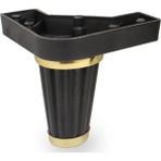 Moda Babil Koltuk ve Mobilya Ayağı (4 Adet) - 12 cm - Siyah - Gold