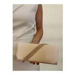 MODA BEEGİ KADIN TAŞLI TEN ABİYE CLUTCH GECE ZİNCİRLİ DÜĞÜN ÇANTASI