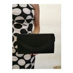 MODA BEEGİ KADIN YILAN DERİ GÖRÜNTÜLÜ SİYAH ABİYE CLUTCH GECE ZİNCİRLİ DÜĞÜN ÇANTASI