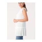 moda benna Piliseli Ekru Kadın Tesettür Gömlek Pliseli Pileli Tunik Içlik Bluz Tshirt Tişört