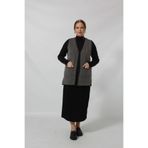Moda Berray Y666 SİYAH-KREM MOZAİK DESENLİ CEPLİ MEVSİMLİK ANNE YELEK siyah-Tek Beden