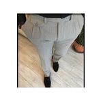 moda biz Erkek Gri Pileli Italyan Kesim Slim Fit Kumaş Pantolon