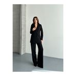 moda çağdaş Ceket Formlu Oversize Kruvaze Blazer Elbise & Pantolon Takım