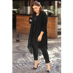 Moda Cazibe Kadın Siyah Etekucu Dantel Hırka M9265