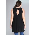 Moda Cazibe Kolsuz Sırt Pencere Bluz
