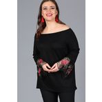 Moda Cazibe M9258 Siyah Kadın Bluz
