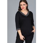 Moda Cazibe M9288 Siyah Kadın Bluz