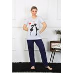 Moda Çizgi 4208 Kısa Kol Penye Kadın Pijama Takımı