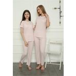 Moda Çizgi 50107 Anne Kız Aile Penye Pijama Takım