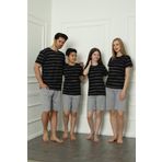 Moda Çizgi 50115 Aile Anne - Kız Penye Şortlu Pijama Takım