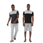 Moda Çizgi 6825 3'lü Gri Erkek Pijama Takımı