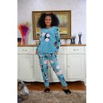 Moda Çizgi 8501 Mavi Welsoft Polar Kadın Pijama Takımı