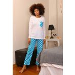 Moda Çizgi Kadın Uzun Kol Penye Pijama Takım 4197