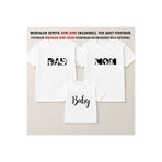 MODA Doğum Günü Dad Mom Baskılı Anne Baba Çocuk Aile Tişört Kombin