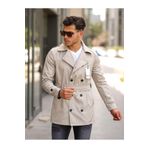 MODA Erkek Kırem(BEJ) Kemerli Trenc Mont Ceket