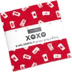 Moda Fabrics April Rosenthal'dan XOXO Charm Paketi; 42-5 inç Önceden Kesilmiş Kumaş Yorgan Kareleri