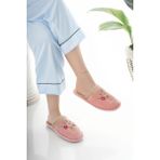 Moda Fırsat Kadın Ev Terliği Peluş Yıkanabilir Içi Yünlü Kürklü Terlik Misafir Çeyiz Bohça Gelin Terliği - Pembe-01