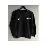 Moda Glo BMW Baskılı Original Ünisex kışlık Sweatshirt Siyah