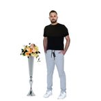 MODA GRİ DOKUMA JOGGER DUBLE PAÇA BAĞCIKLI PANTOLON