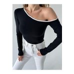 Moda Hour BİYELİ TEK OMUZ PENYE BLUZ