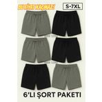 MODA İLEMA 6’lı Şort Paketi – S-7XL | Rahat Kalıp, , Şık Kombin
