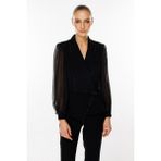 Moda Ilgi Kadın Boncuk Detaylı Kısa Ceket T07527 Siyah - 38
