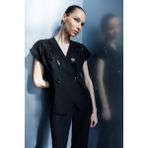 Moda İlgi Moda Ilgi Kadın Omuzları Boncuk Işlemeli Iki Düğmeli Ceket 5020 Siyah - 38