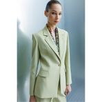 Moda İlgi Modailgi Mono Yaka Vatkalı Tek Düğme Ceket - 40051 Mint