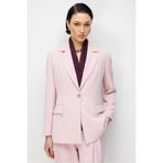 Moda İlgi Modailgi Mono Yaka Vatkalı Tek Düğme Ceket - 40051 Pembe