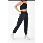 MODA Kadın Büyük Beden Beli Lastikli Dar Paça Müslim Keten Pantolon