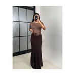 MODA Kadın Maxi Boy Full Astarlı Dantel Etek
