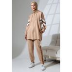 Moda Kadın Mevsimlik Penye Alt Üst Spor ve Rahat Tesettür Takım